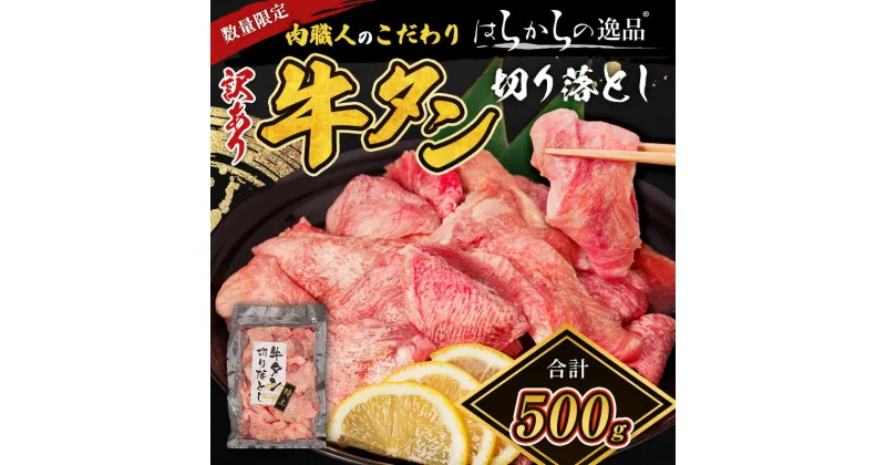 【ふるさと納税】数量限定 訳あり 牛タン 上タン はらからの逸品 切り落とし 500g 牛たん 上たん 小分け 焼肉 スライス 牛 牛肉 肉 お肉 ぎゅうたん おつまみ バーベキュー BBQ 塩 はらから 不揃い 規格外　亘理町