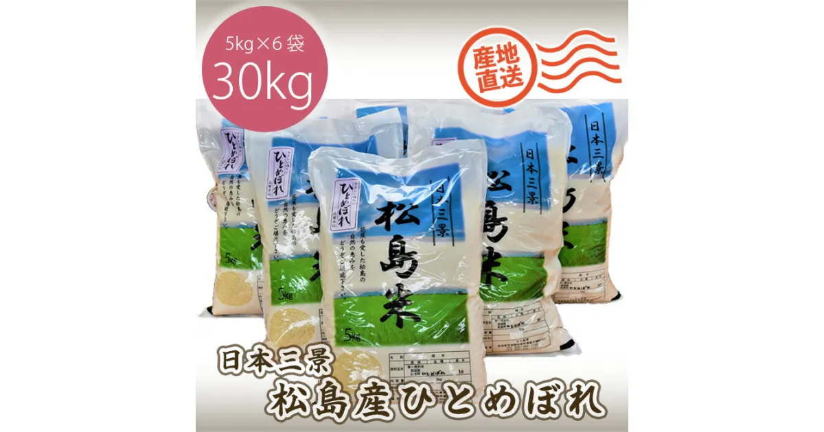 【ふるさと納税】No.086 【令和6年度産】松島産ひとめぼれ5kg×6袋 ／ 新米 お米 白米 精米 30kg 送料無料 宮城県