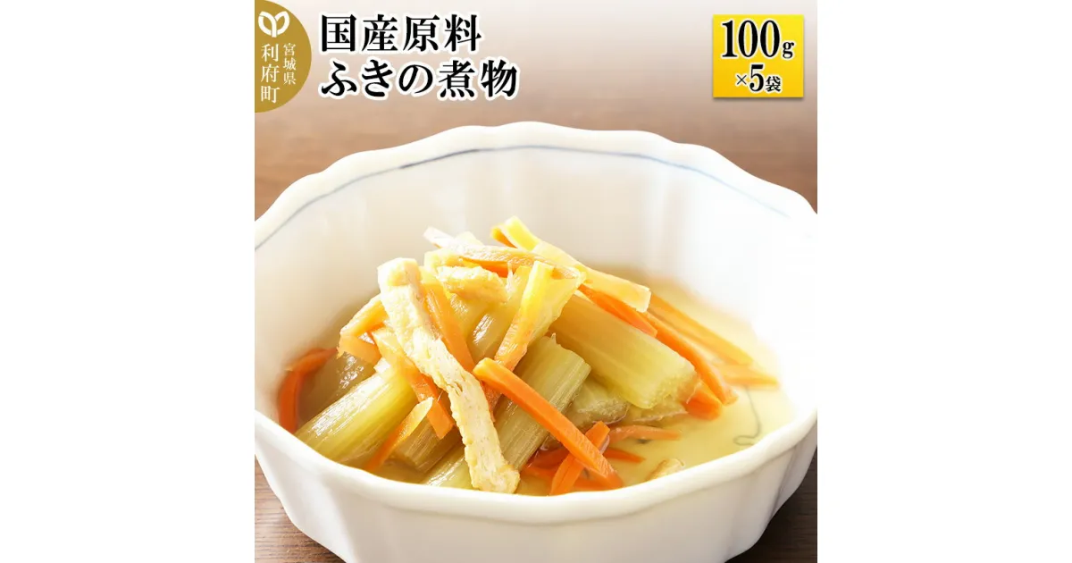 【ふるさと納税】国産原料 ふきの煮物 100g×5パック