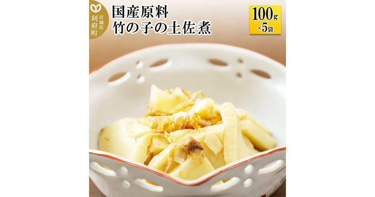 【ふるさと納税】国産原料 竹の子の土佐煮 100g×5パック