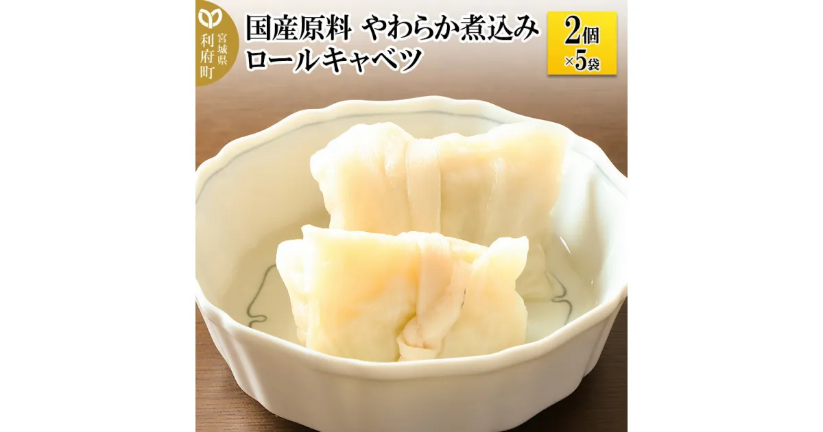 【ふるさと納税】国産原料 やわらか煮込みロールキャベツ 2個×5パック